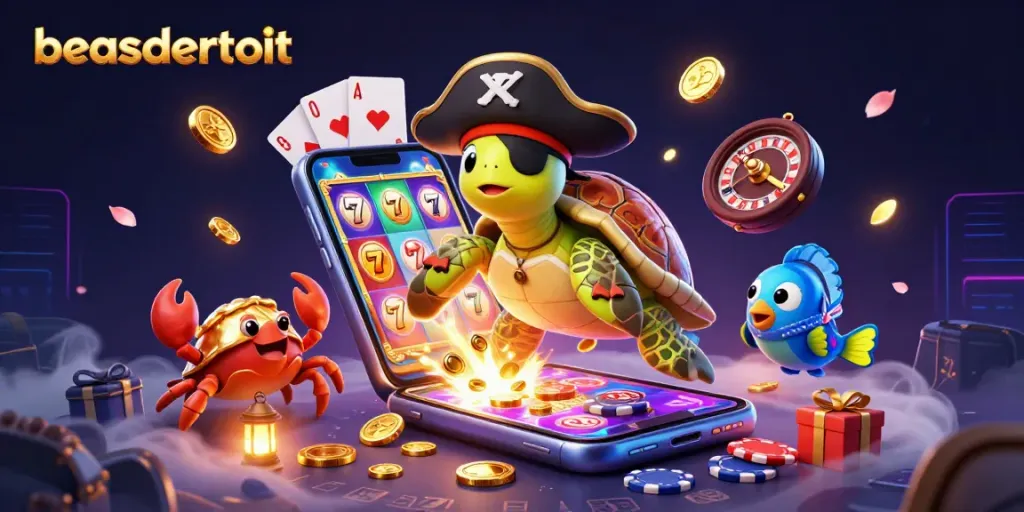 Engage in thrilling gaming experiences with beasdetroit's vibrant casino scene depicting rich treasures.
